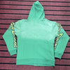 Washed Green Hoodie Unisex Zip Up Cartoon Print Sweatshirt Jacket