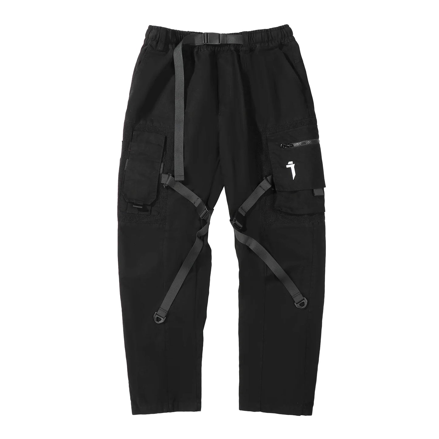 Men's Techwear Cargo Pants Hip Hop Streetwear Elastic Trousers