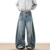 Wide Leg Denim Pants Male Loose Cowboy Mopping Trousers baggy Men's Jeans