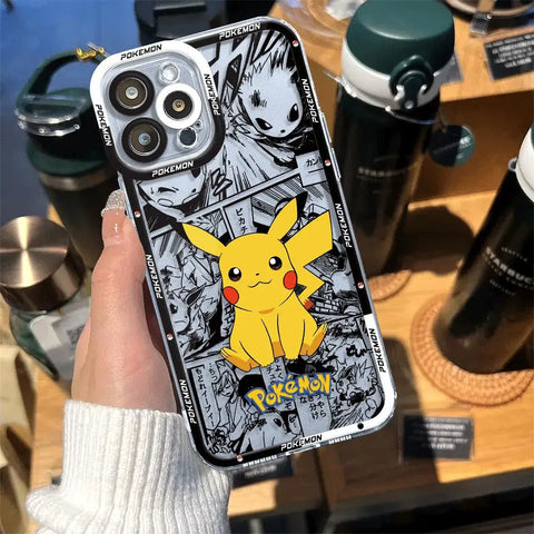 Luxury Pokemon Pikachu Phone Case for Apple iPhone Silicone Cover