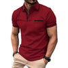 Polo Shirt Men's Short Sleeve Button Lapel Lightweight Turn-down Sport