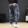 8XL Mosaic Print Oversized Jeans Men’s Loose Denim
