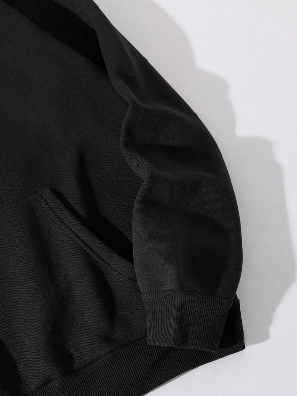 Graffiti Print Hoodie Oversized Crewneck Street Hip Hop Vintage