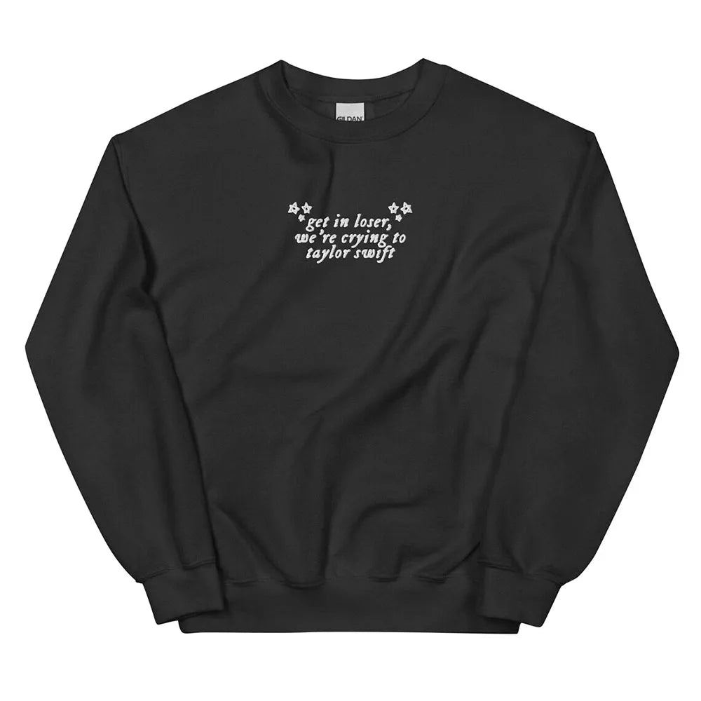 Get in Loser Embroidered Retro Sweatshirt Women Autumn