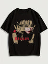 Japan Portrait Graphic Cotton T-shirt Casual Short Sleeve Streetwear