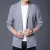 Mens Slim Fit Knit Cardigan Japanese Streetwear Wool Sweater 2025