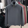 Men's Velvet Hoodie Long Sleeve High Collar Zipper T-