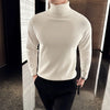 Korean Style Fleece Turtleneck Sweater Men Warm Pullover Knit