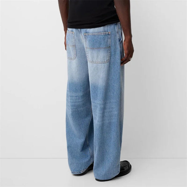 VintageFit Denim Pants with Classic Button Fly Closure Stylish Jeans