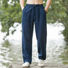 Men's Beach Pants JoggersStreetwear Cotton Linen Sweatpants Casual