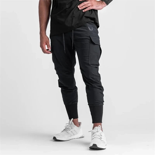 Men's Cargo Pants Summer Thin Loose Quick-Drying Elastic Leggings Running