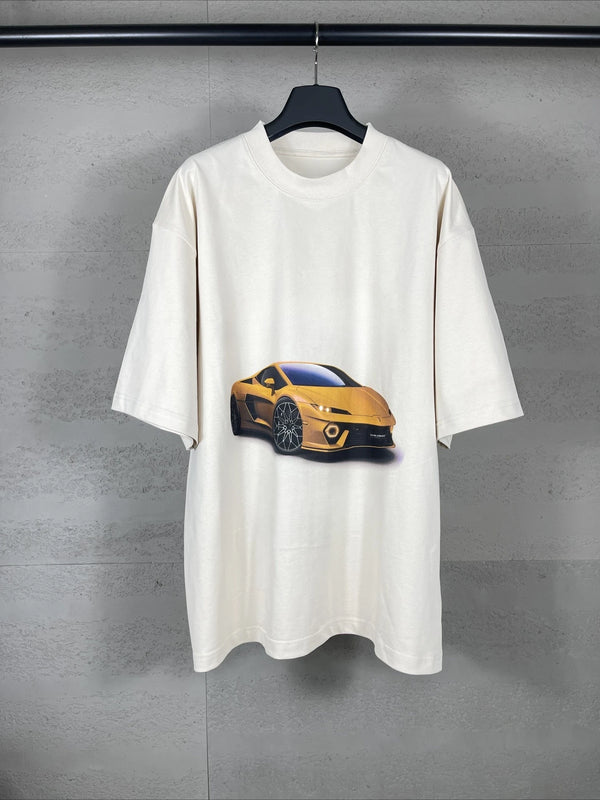 New Fashion Car Pattern Classic Printed Cotton Loose Short-sleeved T-shirts
