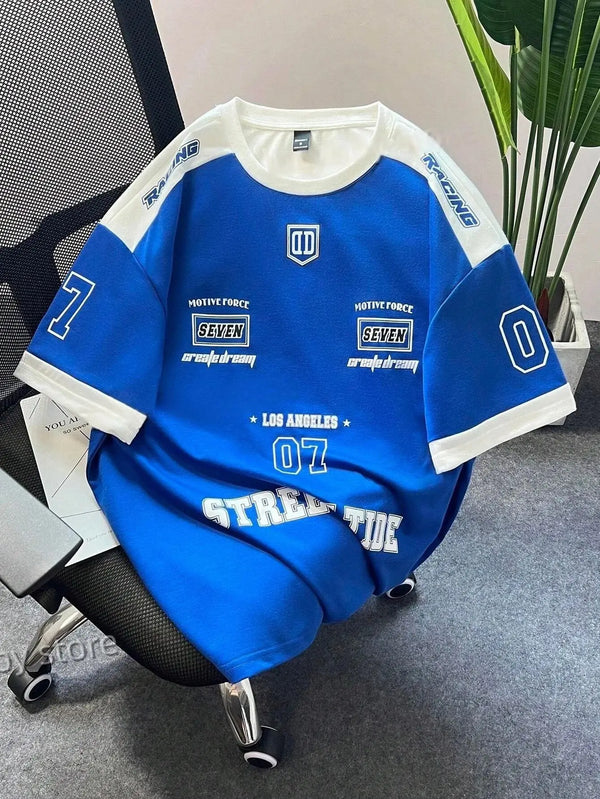 Men’s 3D Digital Print T-Shirt 2025 – Short Sleeve Brooklyn Racing Football Sports Tee