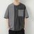 Mens Oversized Contrast Color Tee Cotton Hip Hop Streetwear Shirt