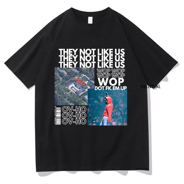 Kendrick Lamar Not Like Us Tshirt Clothing Harajuku Kawaii Tops Summer