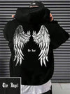 Angel Print Hoodie Men Loose Comfort Fall Wear