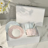 Ceramic Coffee Cup Saucer Set Modern Gift Box Tea Service