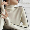 Turtleneck Sweater Women Slim Fit Office Elegant Pullover Top