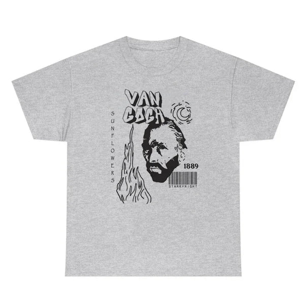 Sunflower Starry Night Tee Van Gogh Vintage Art Women T-Shirt