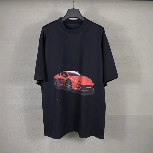 New Fashion Car Pattern Classic Printed Cotton Loose Short-sleeved T-shirts