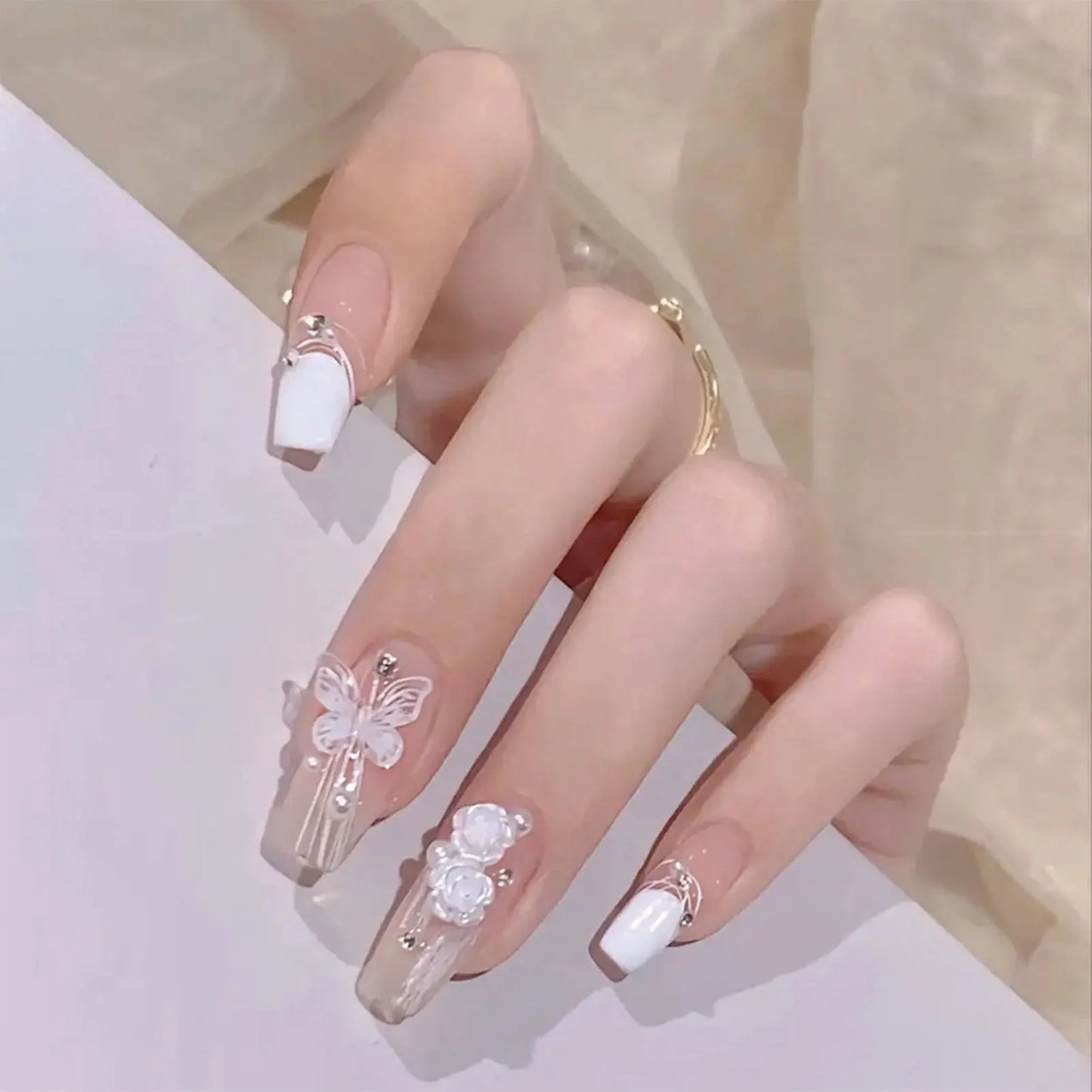 Elegant Butterfly Nail Art