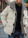 Winter Windproof Men's Jacket Casual Fake Two Hooded