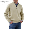 Mens Half Zip Turtleneck Sweater Knit Pullover Warm Jacket Coat