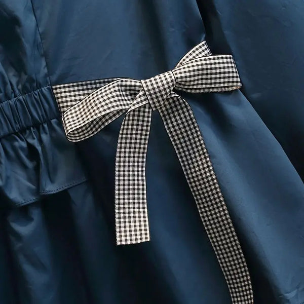 Spring Fashion Square Neck Waist Slim Shirt Women's Unique Bow