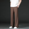 Mens Slim Flare Dress Pants Elastic Waist Business Work Slacks