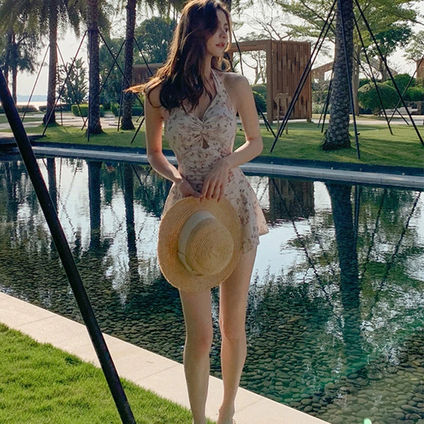 Cute Hanging Neck Swimsuit Sexy Bathing Suit For Girls