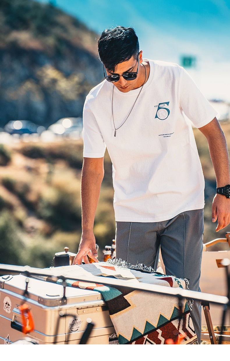 Summer T-shirt for men cotton casual short-sleeved - xinnzy