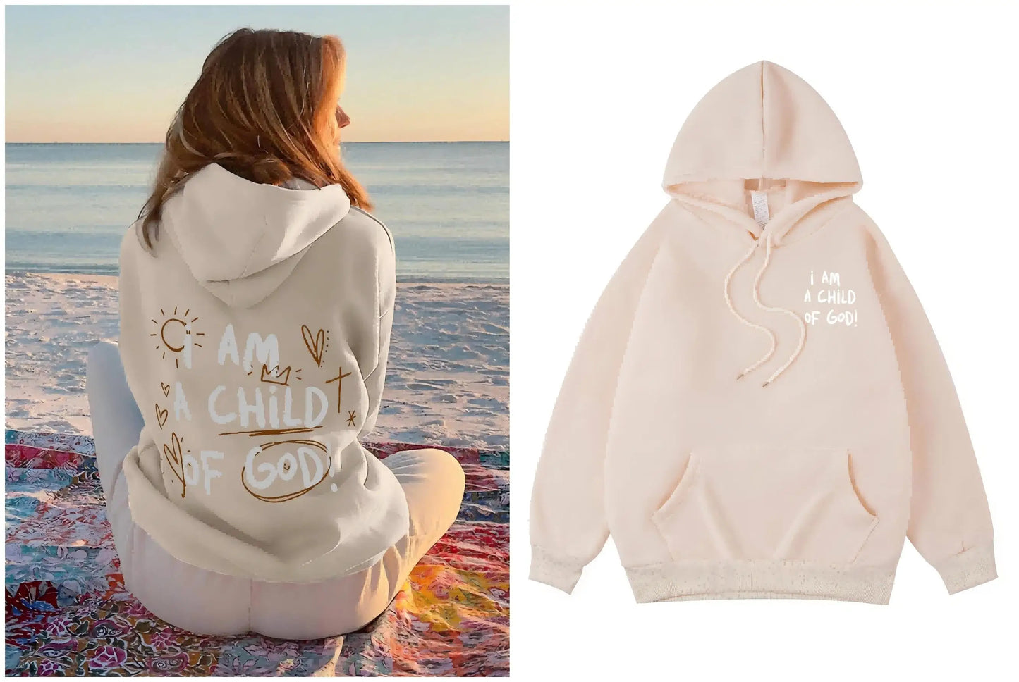 "I Am A Child of God" Women’s Hoodie Casual Pullover