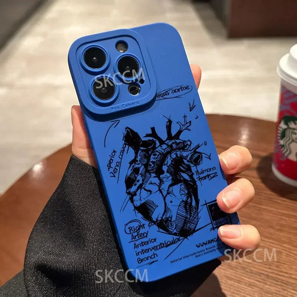 Creative Cardiovascular model Heart Medical Silicone Phone Case