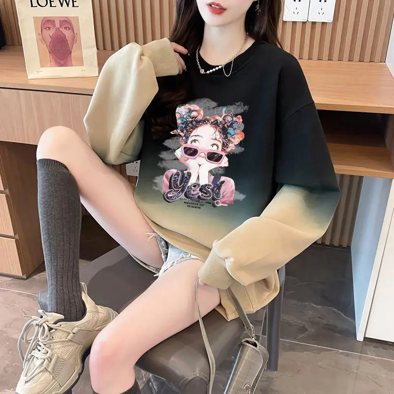 2024 Spring and Autumn Women's Splicing Pullovers