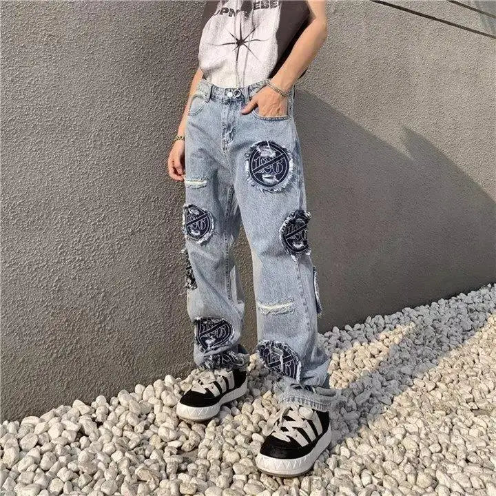American Heavy Jeans High Street Hip-Hop
