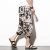 Harajuku Summer Loose Calf Length Casual Pants Men Wide Leg