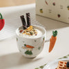 Novelty Vegetable Handle Mug Ceramic 230ml Coffee Cup Cartoon Print