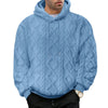 Men's Jacquard Velvet Hoodie - Reversible Pullover Sweater