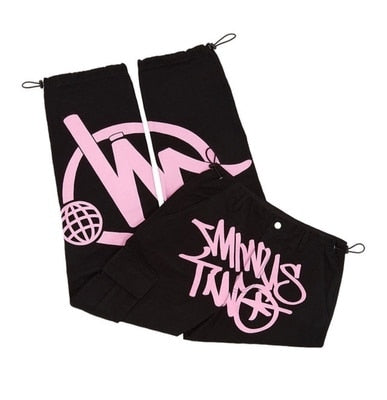 Men's Hip Hop Streetwear Sweatpants with Y2K Goth Punk Print