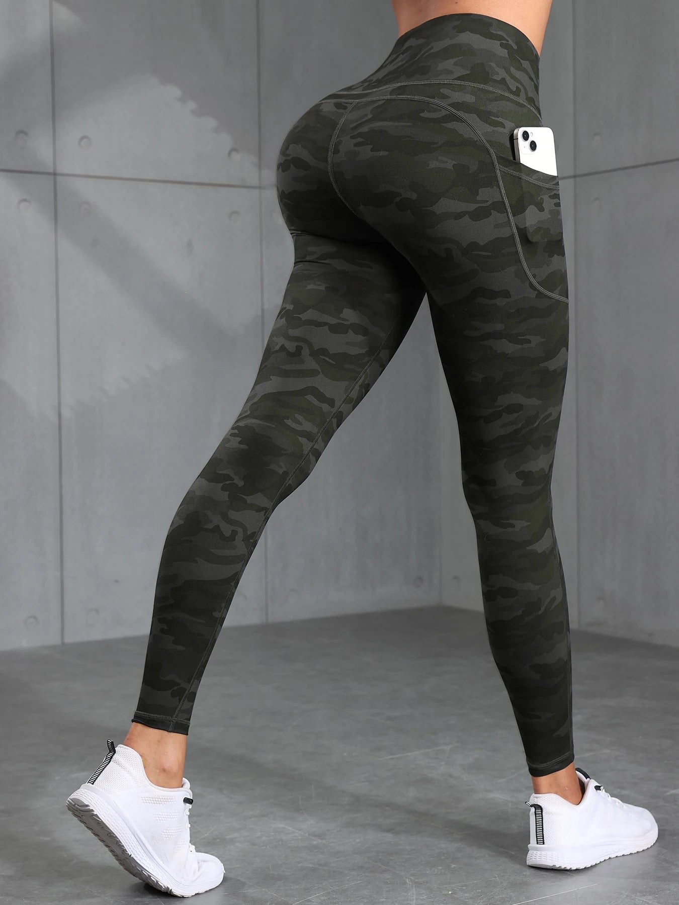 Women's Camouflage High Waist Leggings Slim Fit Yoga Fitness Pants