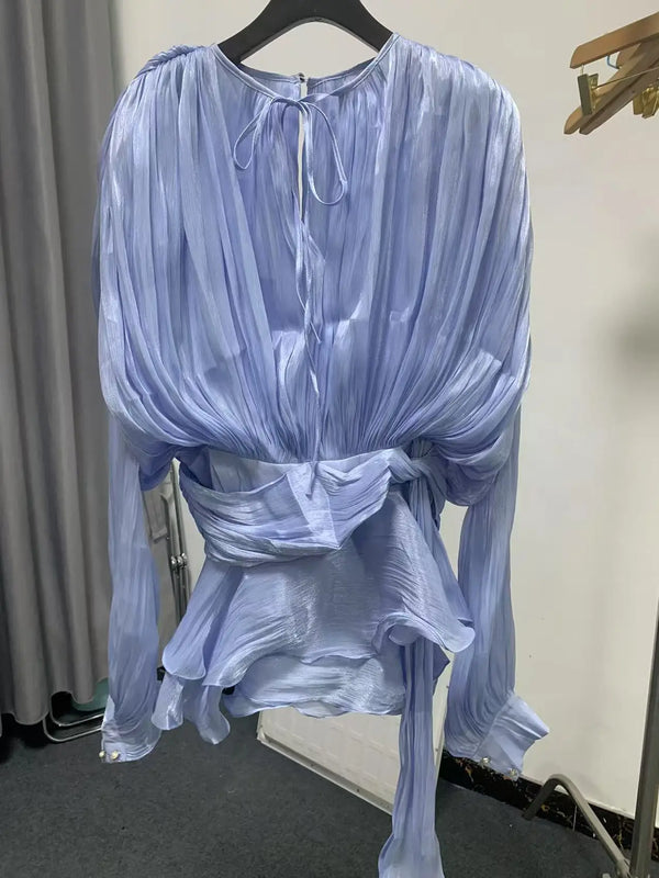 Streetwear Women's Long Sleeve High Waist Slimming Mini Dress Fashion