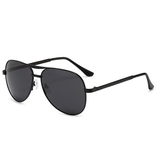 Polarized Sunglasses Men Metal Double Beam Sunglasses