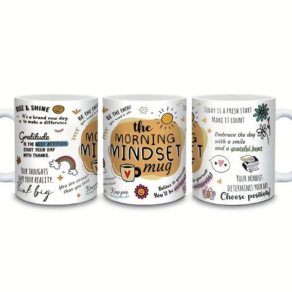 The Morning Mindset Mug Ceramic Coffee and Tea Mug
