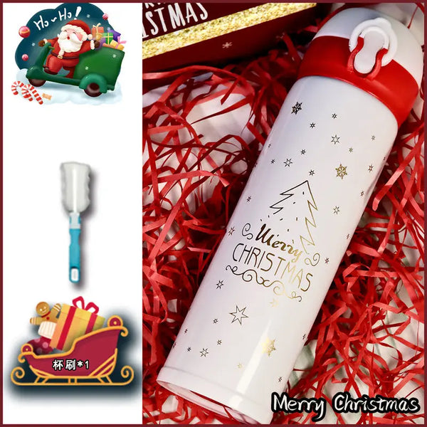 500ml Festive 17oz Insulated Stainless Steel Bottle Xmas Gift