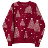 Womens Christmas Tree Sweater Red Pullover Knit Cozy Holiday Casual
