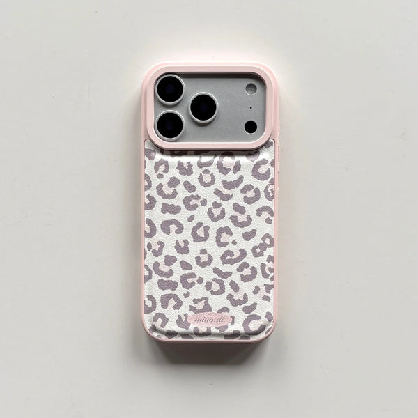 Fashion Sweet Pink Leopard Print Leather Shockproof Protective