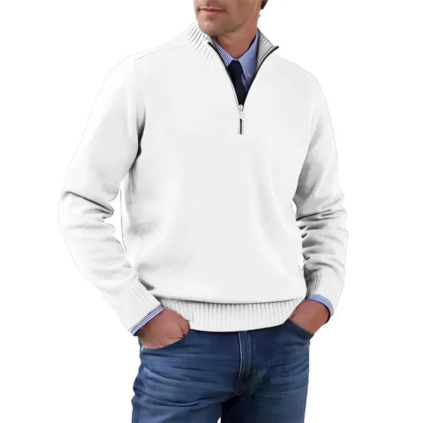 Mens Half Zip Turtleneck Sweater Knit Pullover Warm Jacket Coat