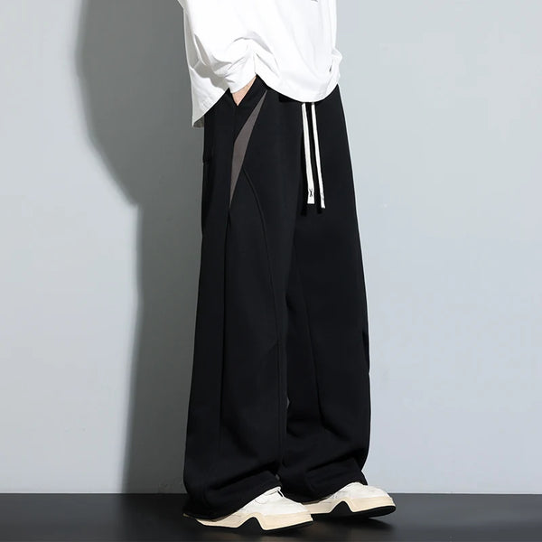 Mens Baggy Cotton Joggers Loose Sweatpants Athletic Fall Pants