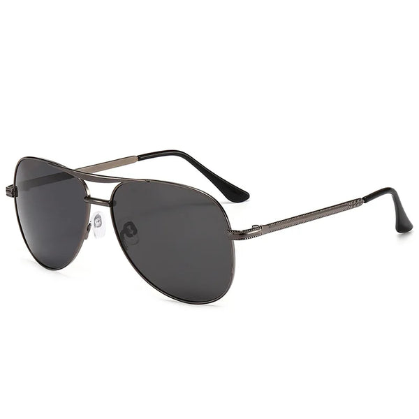 Polarized Sunglasses Men Metal Double Beam Sunglasses