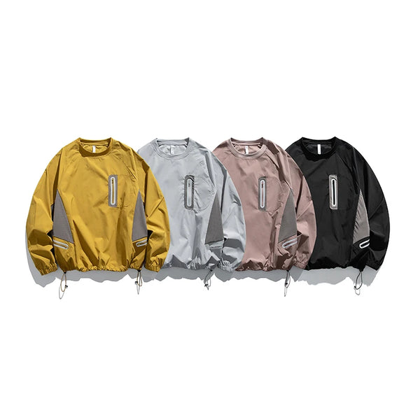 Outdoor Sport Splice Long Sleeve Loose Casual Fashion Waterproof